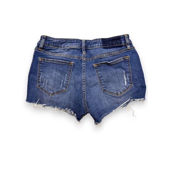 Vigoss Marley Mid-Rise Distressed Denim Shorts Size 27 - Picture 9 of 10